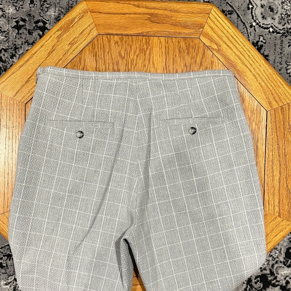 *ANTHROPOLOGIE* Gray x White Textured Square Pants Size 12